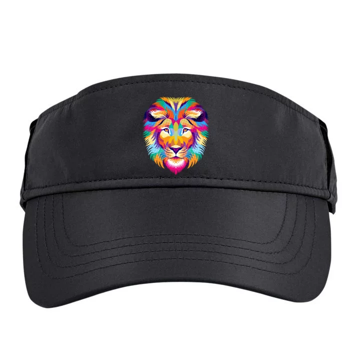 Colorful Abstract Lion Adult Drive Performance Visor