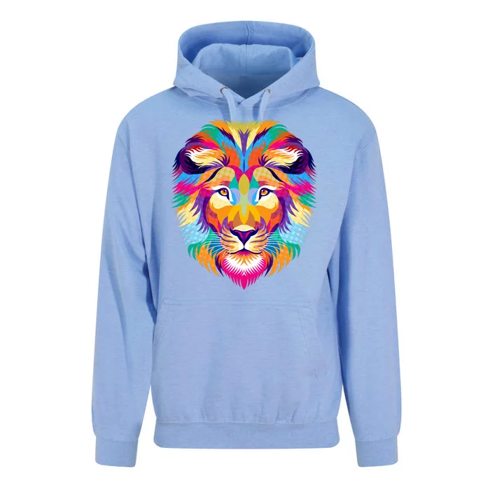 Colorful Abstract Lion Unisex Surf Hoodie