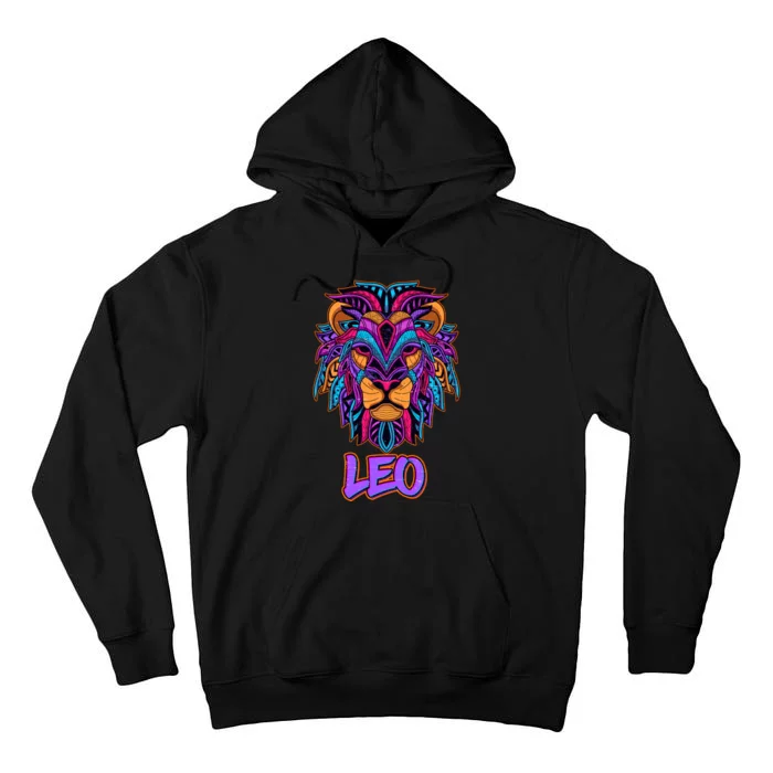 Colorful Abstract Lion Leo Zodiac Tall Hoodie