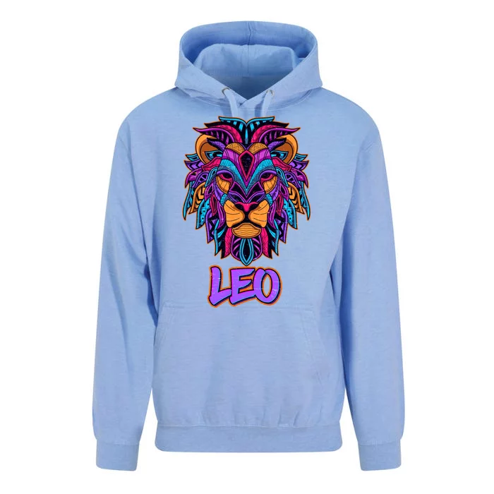 Colorful Abstract Lion Leo Zodiac Unisex Surf Hoodie