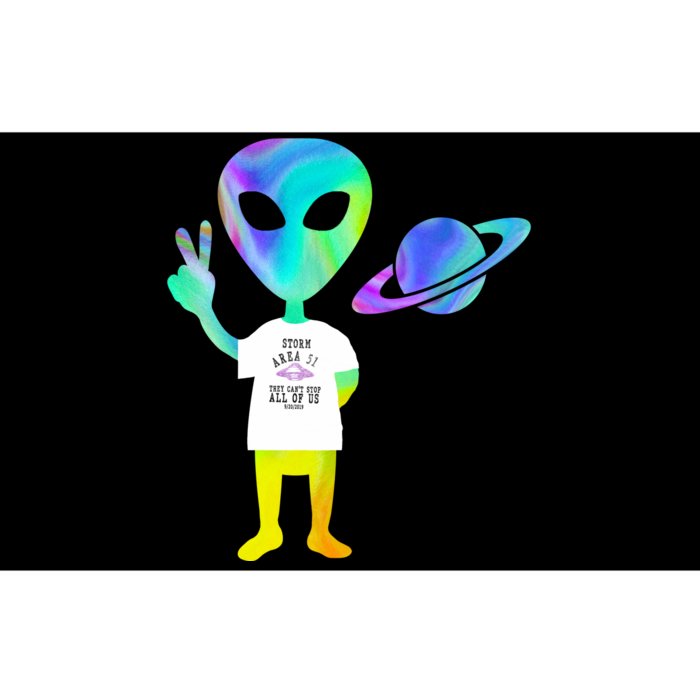 Colorful Alien Storm Area 51 Funny Bumper Sticker