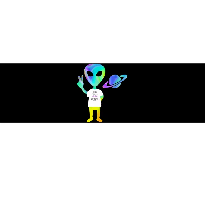 Colorful Alien Storm Area 51 Funny Bumper Sticker