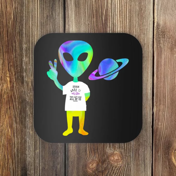 Colorful Alien Storm Area 51 Funny Coaster