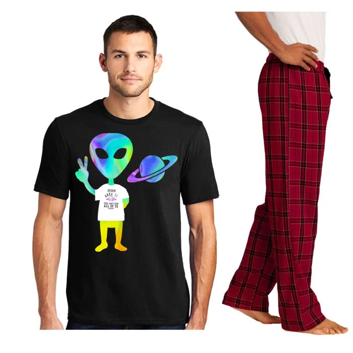 Colorful Alien Storm Area 51 Funny Pajama Set