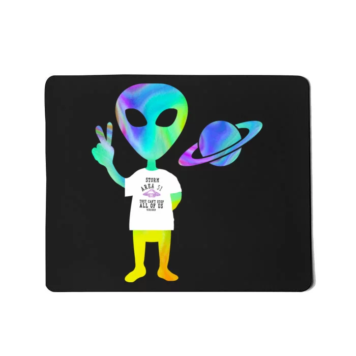 Colorful Alien Storm Area 51 Funny Mousepad