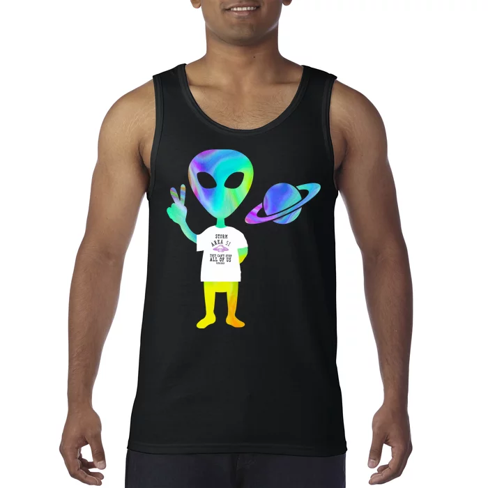 Colorful Alien Storm Area 51 Funny Tank Top