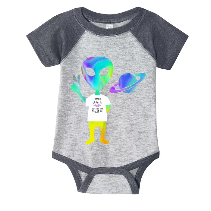 Colorful Alien Storm Area 51 Funny Infant Baby Jersey Bodysuit