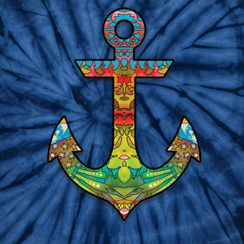 Colorful Anchor Tie-Dye T-Shirt