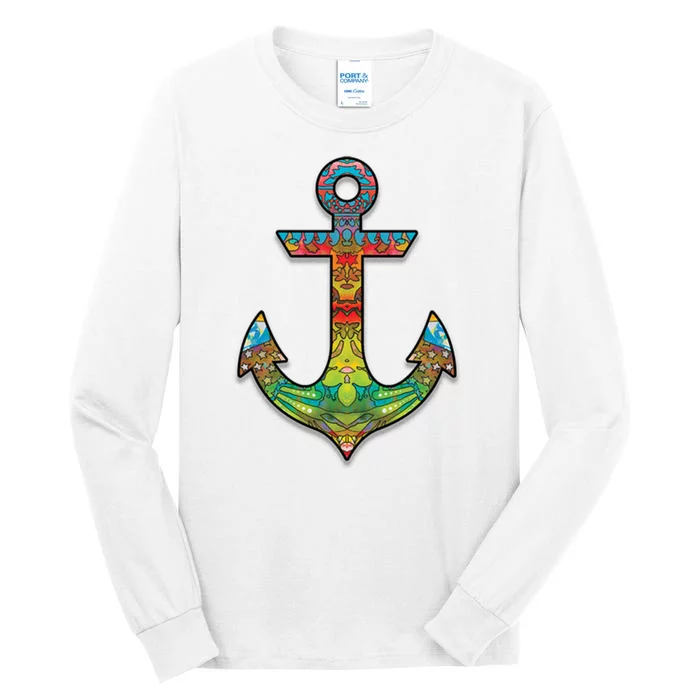 Colorful Anchor Tall Long Sleeve T-Shirt