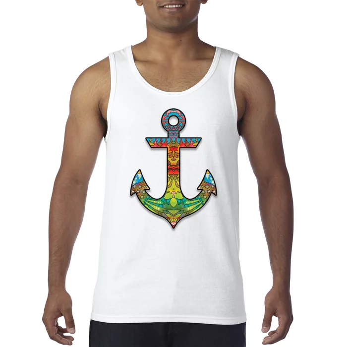 Colorful Anchor Tank Top