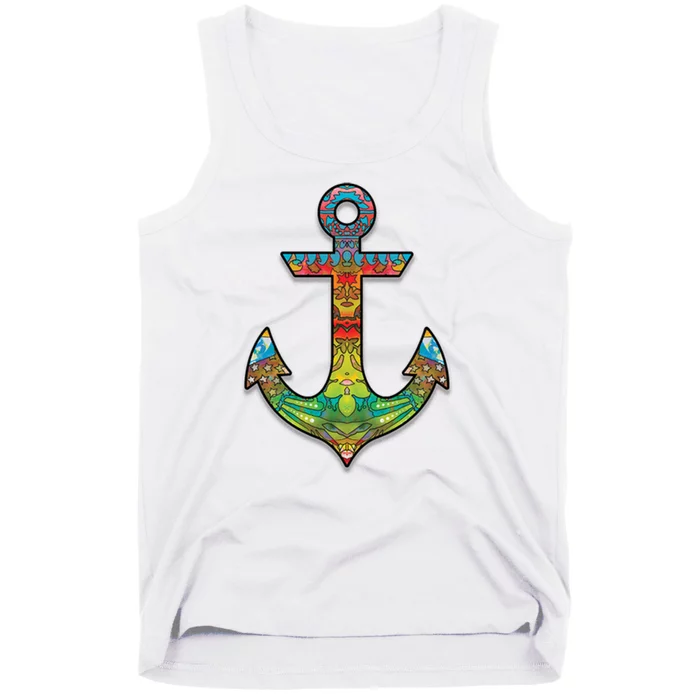 Colorful Anchor Tank Top