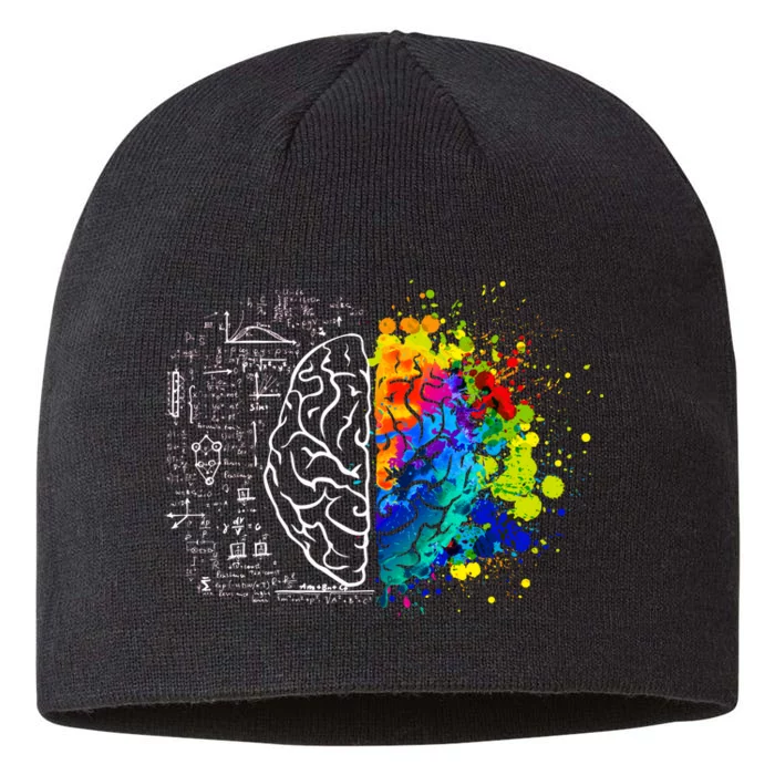 Colorful Art and Science Of The Brain 8 1/2in Sustainable Knit Beanie