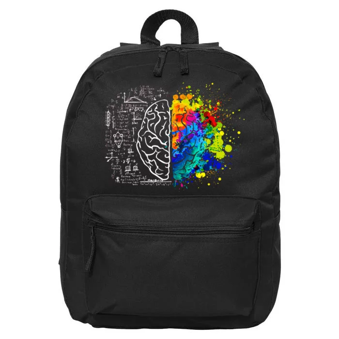 Colorful Art and Science Of The Brain 16 in Basic Backpack