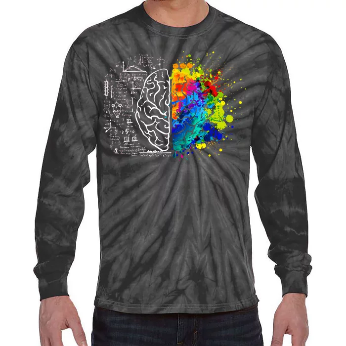 Colorful Art and Science Of The Brain Tie-Dye Long Sleeve Shirt