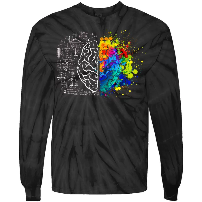 Colorful Art and Science Of The Brain Tie-Dye Long Sleeve Shirt