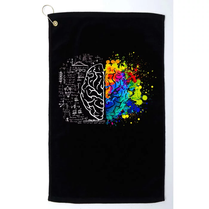 Colorful Art and Science Of The Brain Platinum Collection Golf Towel