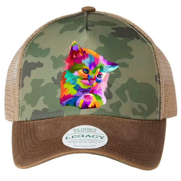 Colorful Atyle Cat Head Pop Legacy Tie Dye Trucker Hat