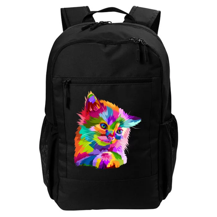 Colorful Atyle Cat Head Pop Daily Commute Backpack