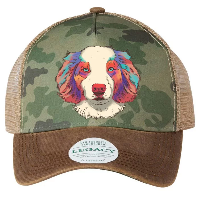 Colorful Australian Shepherd Legacy Tie Dye Trucker Hat