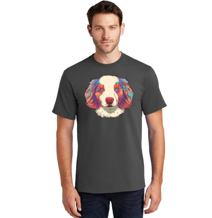 Colorful Australian Shepherd Tall T-Shirt