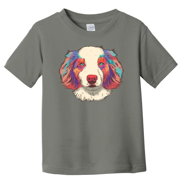 Colorful Australian Shepherd Toddler T-Shirt