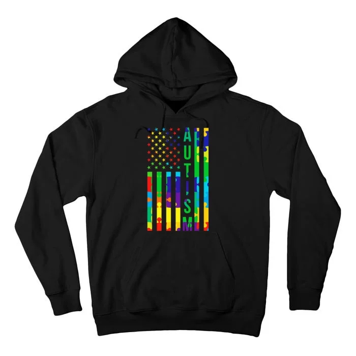 Colorful Autism Puzzle Flag Tall Hoodie