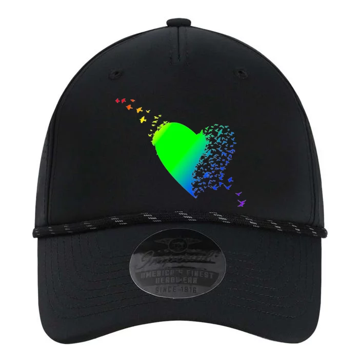 Colorful Bird Flocking Heart Rainbow Performance The Dyno Cap