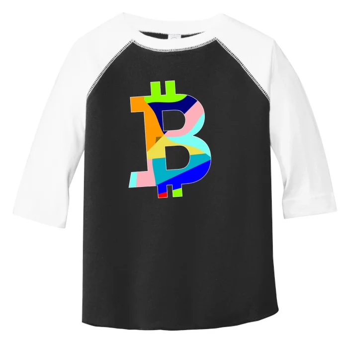 Colorful Bitcoin BTC Logo Crypto Currency Toddler Fine Jersey T-Shirt