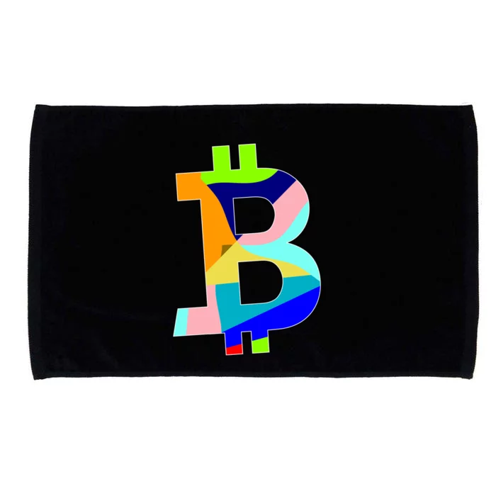 Colorful Bitcoin BTC Logo Crypto Currency Microfiber Hand Towel