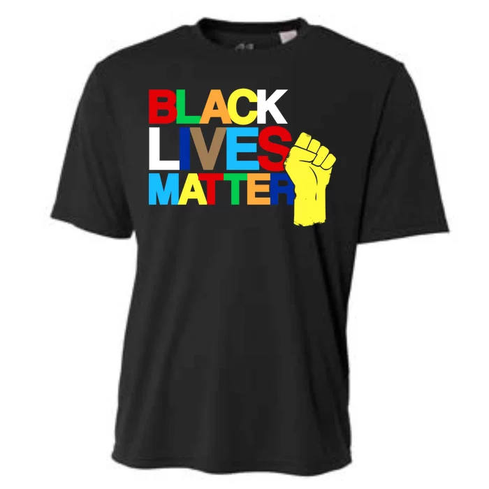 Colorful Black Lives Matter Fist African Style Cooling Performance Crew T-Shirt