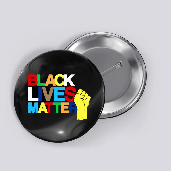 Colorful Black Lives Matter Fist African Style Button