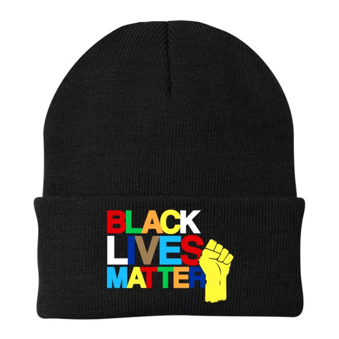 Colorful Black Lives Matter Fist African Style Knit Cap Winter Beanie