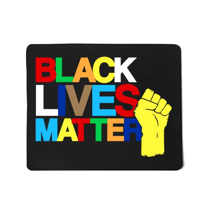 Colorful Black Lives Matter Fist African Style Mousepad