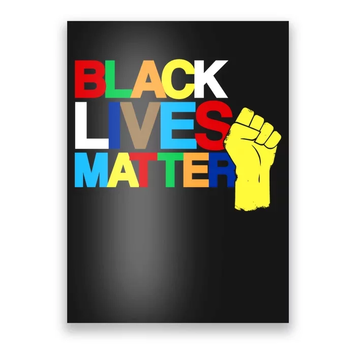 Colorful Black Lives Matter Fist African Style Poster