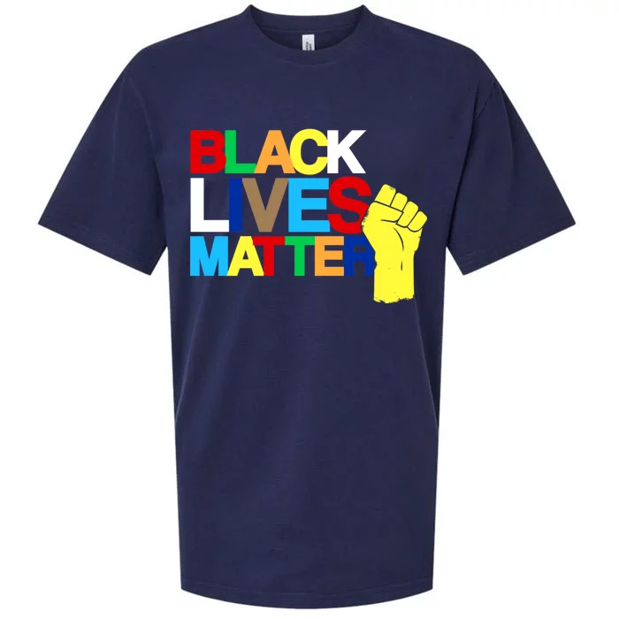 Colorful Black Lives Matter Fist African Style Sueded Cloud Jersey T-Shirt