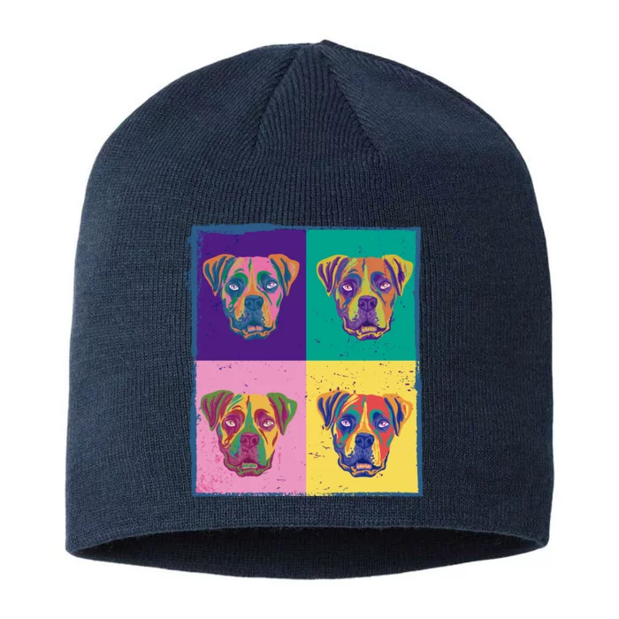 Colorful Boxer Dogs 8 1/2in Sustainable Knit Beanie