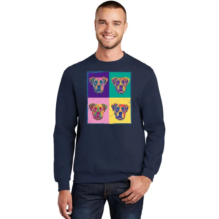 Colorful Boxer Dogs Tall Sweatshirt