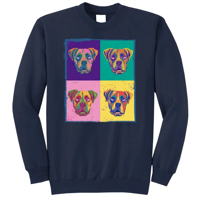 Colorful Boxer Dogs Tall Sweatshirt