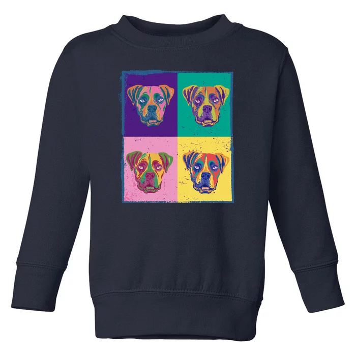 Colorful Boxer Dogs Toddler Sweatshirt