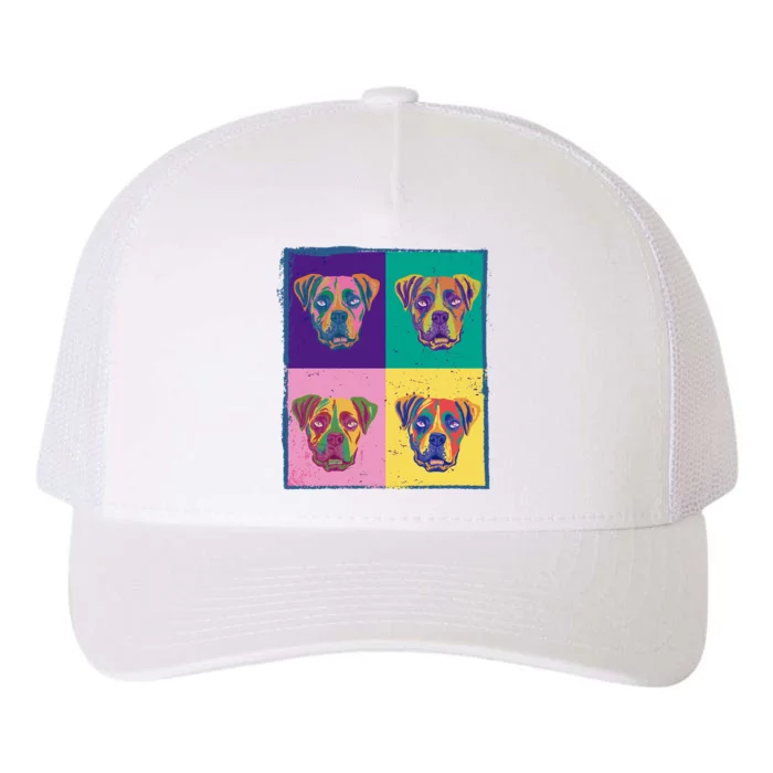 Colorful Boxer Dogs Yupoong Adult 5-Panel Trucker Hat