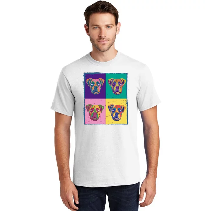 Colorful Boxer Dogs Tall T-Shirt