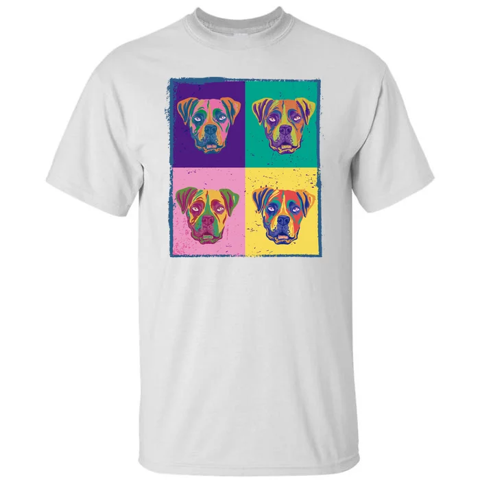 Colorful Boxer Dogs Tall T-Shirt