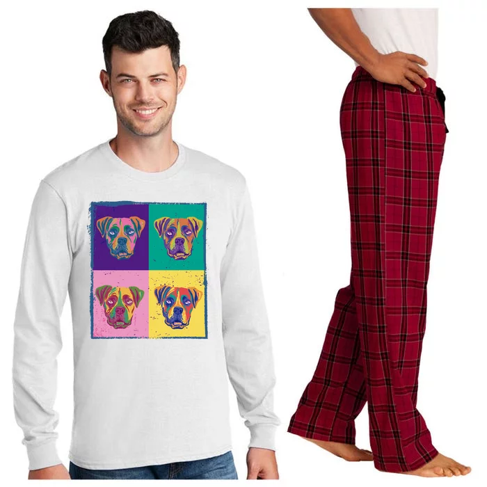 Colorful Boxer Dogs Long Sleeve Pajama Set