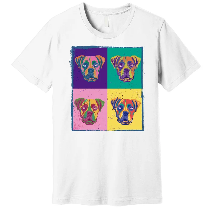 Colorful Boxer Dogs Premium T-Shirt