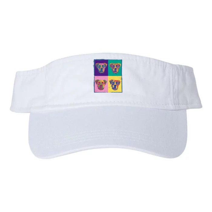 Colorful Boxer Dogs Valucap Bio-Washed Visor