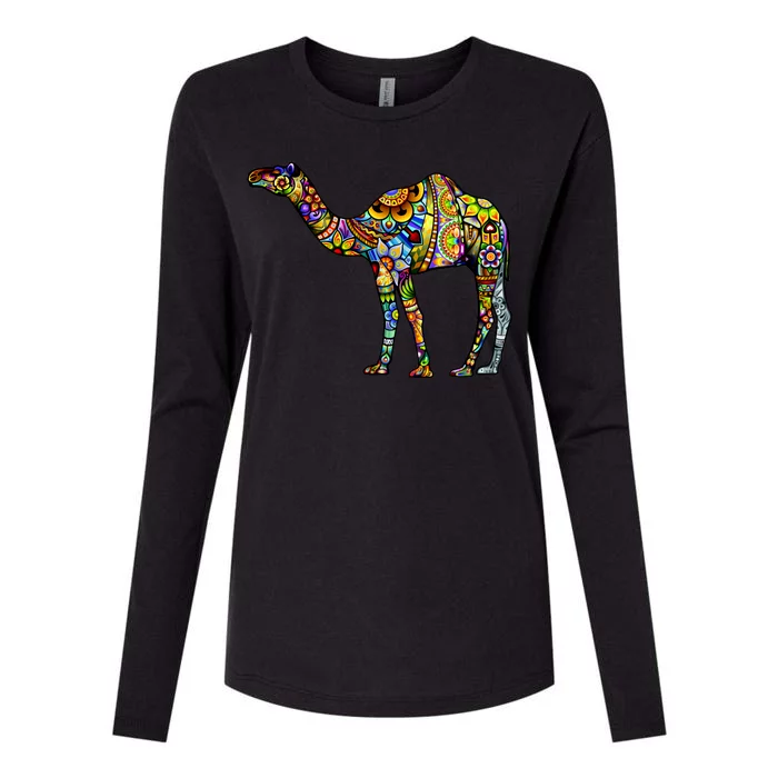 Colorful Camel Womens Cotton Relaxed Long Sleeve T-Shirt