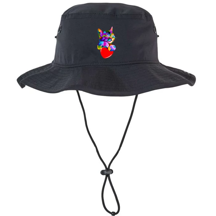 Colorful Cat Full Of Love Kitten Lovers Legacy Cool Fit Booney Bucket Hat