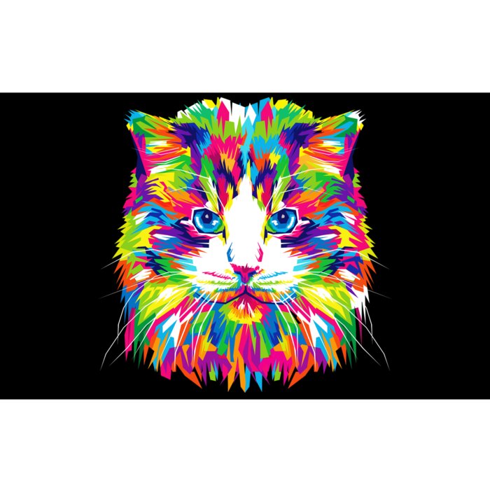 Colorful Cat Pattern Bumper Sticker