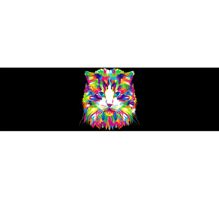 Colorful Cat Pattern Bumper Sticker