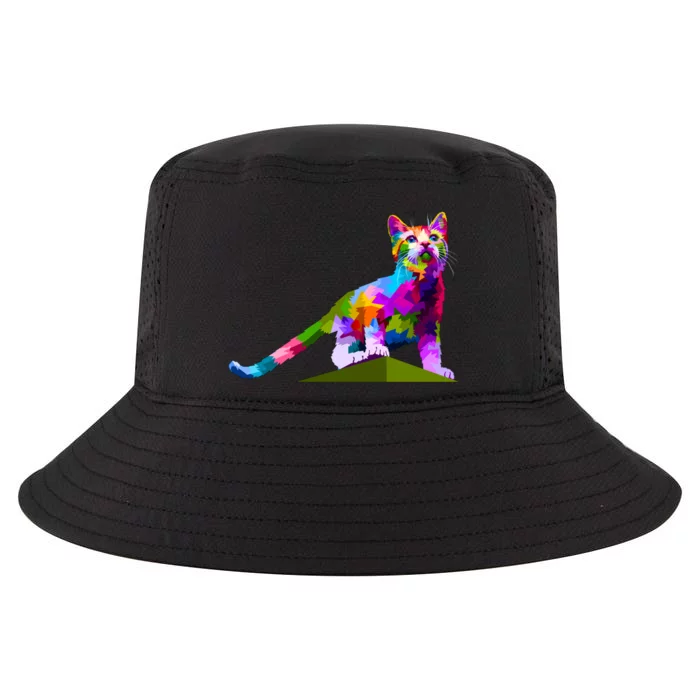 Colorful Curious Kitten Cool Comfort Performance Bucket Hat